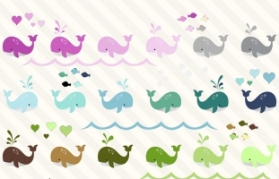 Baby Whales Clipart