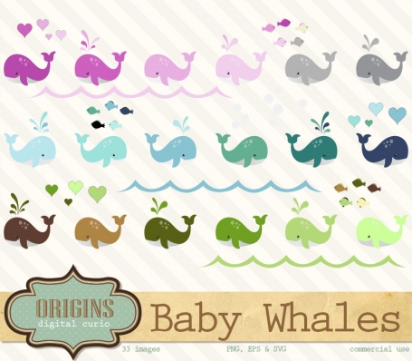 Baby Whales Clipart