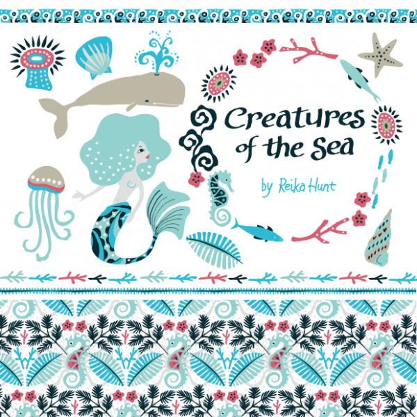 Download Creatures by the Sea Clip Art (Vector) 