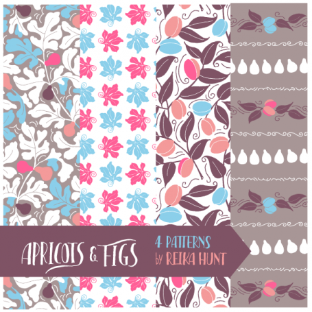 Figs and Apricots - Pattern Set