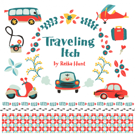 Traveling Itch - Vector Clip Art
