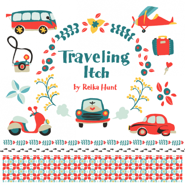 Download Traveling Itch - Vector Clip Art Set 