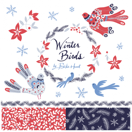 Winter Birds - Vector Clip Art Set