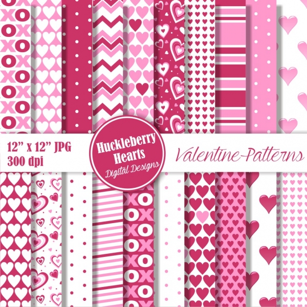 Download Valentine Digital Paper, Digital Valentines Paper, Background 