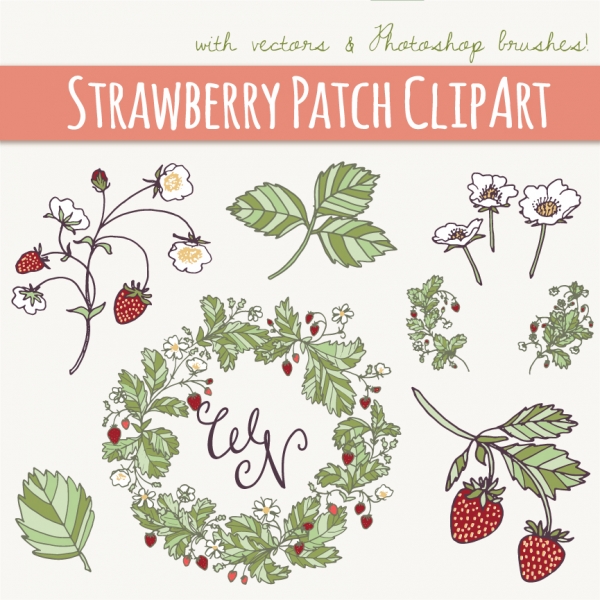 Download Strawberry Patch Clip Art 