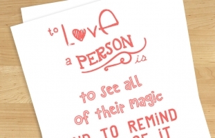 “To Love a Person” Printable Card