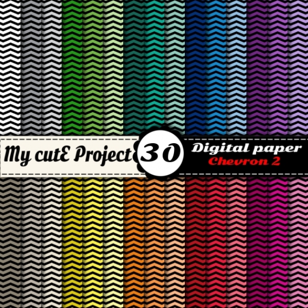 Download Chevron 2 - DIGITAL PAPER Pack - A4 & 12x12 inches 