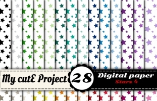 Stars 4 - DIGITAL PAPER Pack - A4