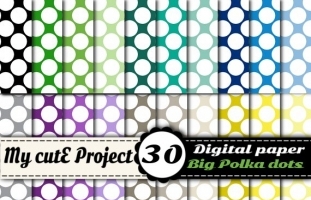 Big Polka dots 1 - DIGITAL PAPER -