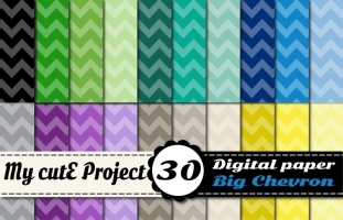 Big Chevron 3- DIGITAL PAPER Pack