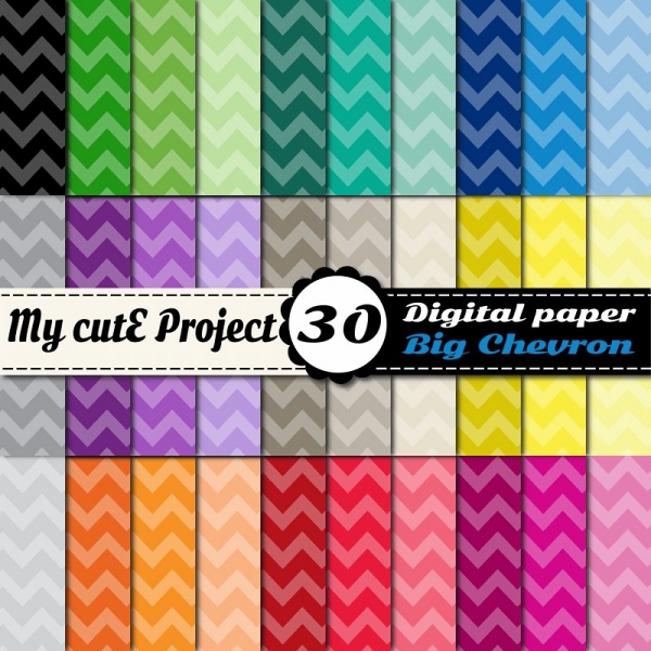 Download Big Chevron 3- DIGITAL PAPER Pack - A4 & 12x12 inches 