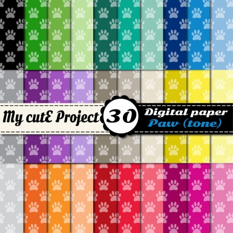 Paw prints 3 - DIGITAL PAPER Pack