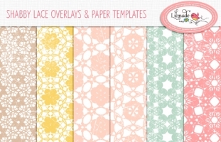 Shabby distressed lace overlays