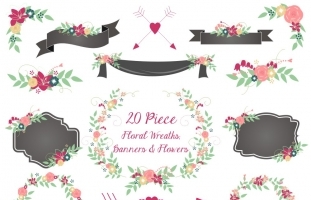 Floral Wedding Clipart