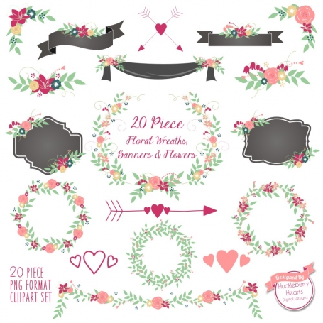 Floral Wedding Clipart