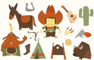 cowboy western clipart pack