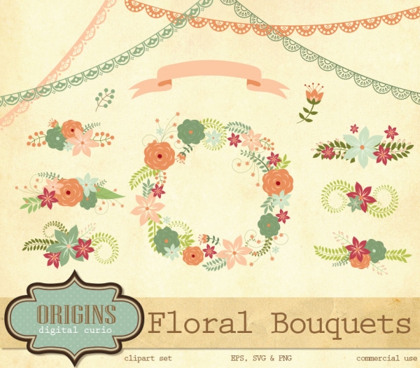 Download Floral Bouquets Clip Art 