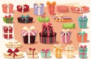 Collection of 24 gift boxes -