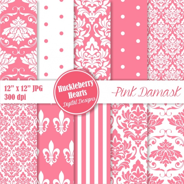 Download Pink Damask Paper 