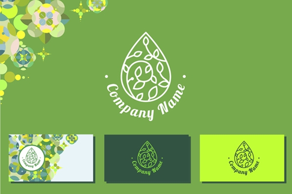 Download Green drop logo template 