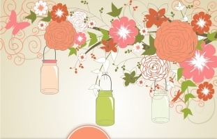 Floral Clipart, Flower clipart,