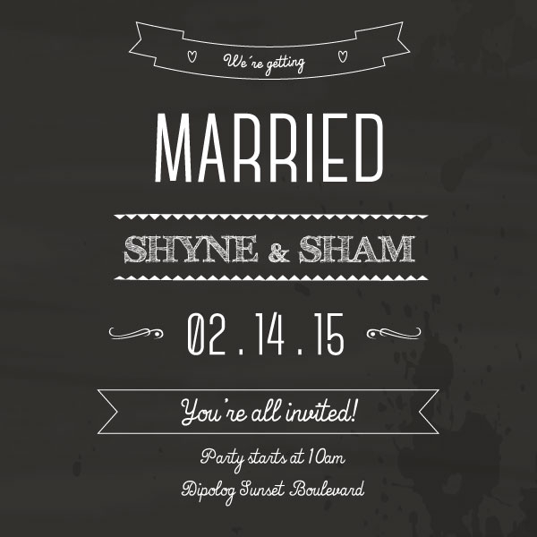 Download Chalkboard-inspired Wedding Invitation 