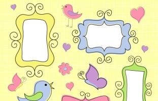 Doodle Frames, Hand Drawn Frames,