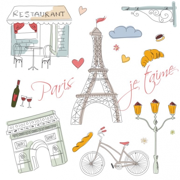 Download Paris Postcard Hand Drawn 