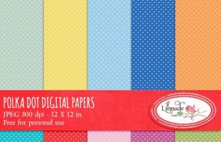 Polka dot digital papers freebie