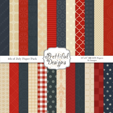 4th of July Digital Paperpack