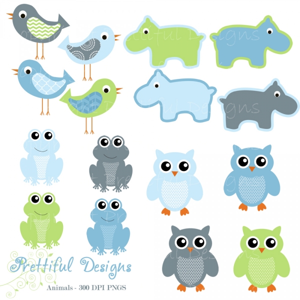 Download Hippo, Owl, Bird, Frog Clip Art 