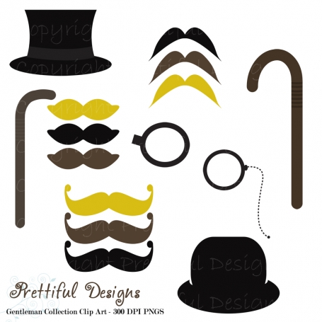 Gentleman Collection Mustache Clip