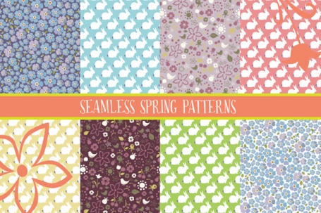 Seamless spring patterns