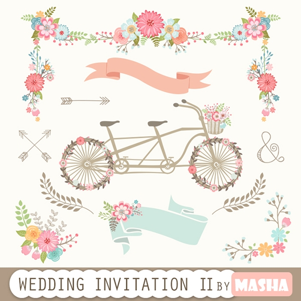 Download Wedding Invitation Clip Art II 