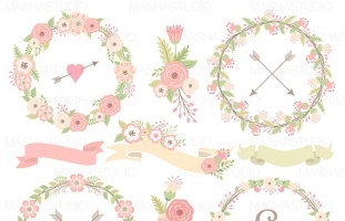 Flower Wreaths Clip Art