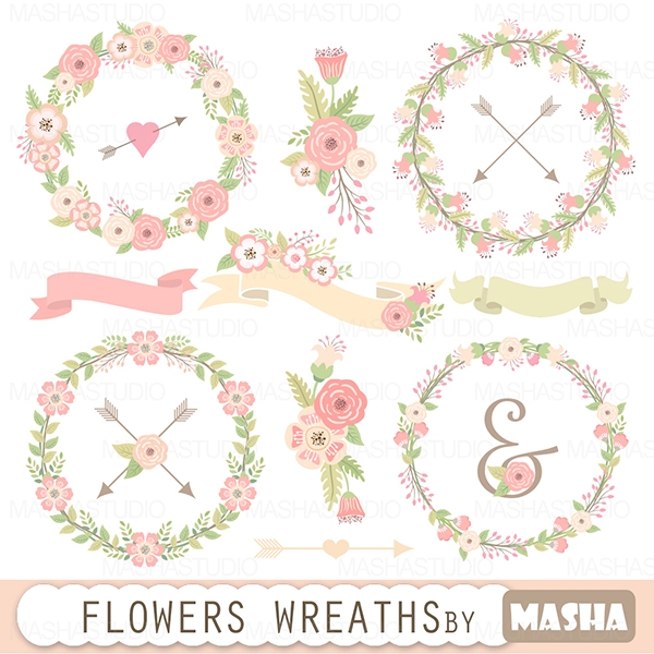 Download Flower Wreaths Clip Art 