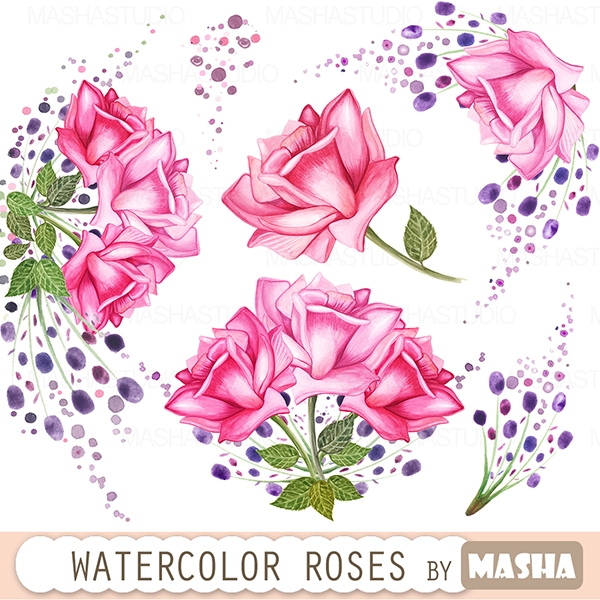 Download Watercolor Flowers Clipart 