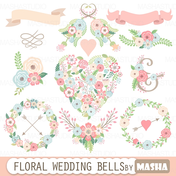 Download Wedding Invitation Set Clipart 