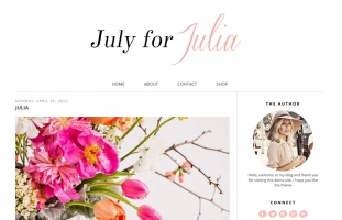 Premade Blogger Template - JULIA