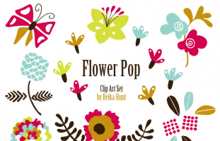 Flower Pop - Hand Drawn Clip Art