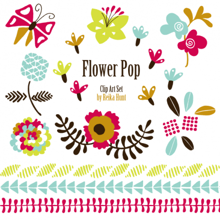 Flower Pop - Hand Drawn Clip Art