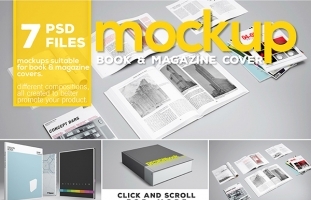 Book & Magazine Cover Mockup