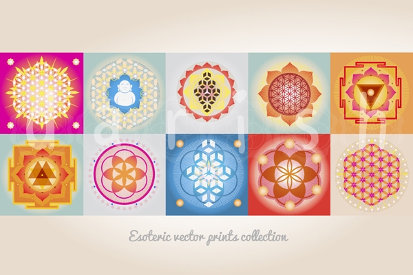 Download SACRED GEOMETRY DIGITAL PRINTS COLLECTION 