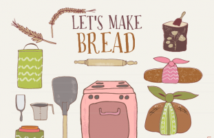 Bread and baking vintage feel clip