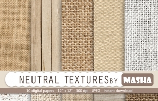 NEUTRAL TEXTURES DIGITAL PAPERS