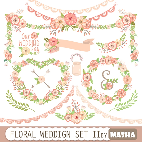 Download FLORAL WEDDING SET II 