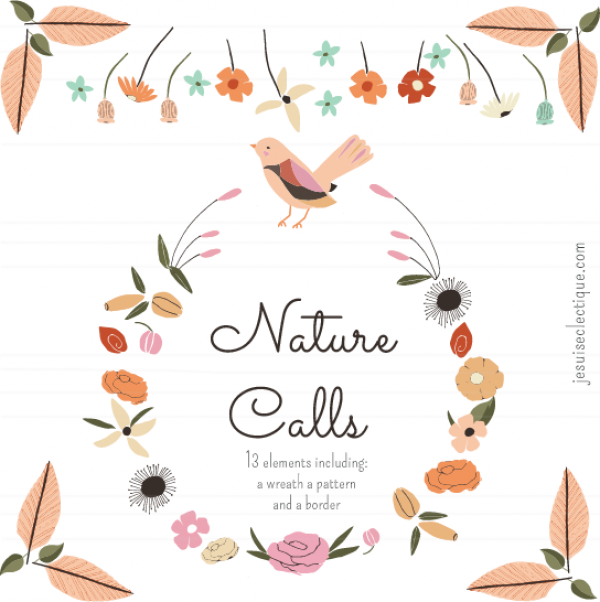 Download A call from nature: woodland clip art 