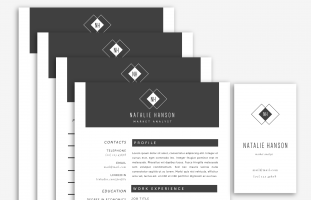 Black and White Resume Package