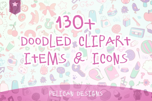 Download cute doodle clip art pack 