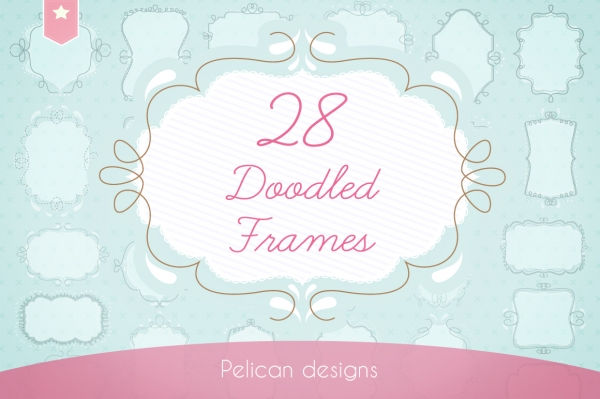 Download doodled frames pack 